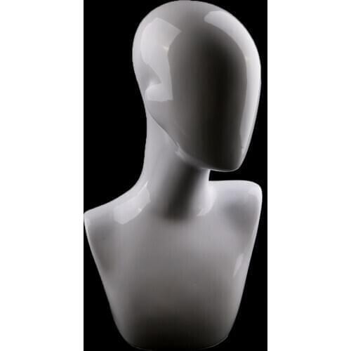 Classic Fwmale Model Head, Mannequin Manikin Displaying Head with Shoulder Bust Stand Model Display Wig Hats Holder