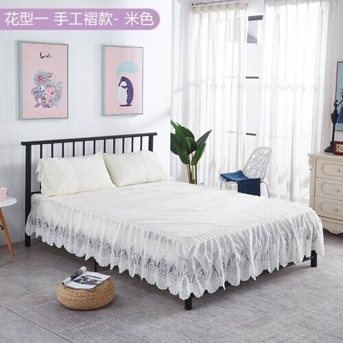 Beautiful Pleated Base Valance Sheet ,Durable Washable Dust Bedspread ,15 Inch Height