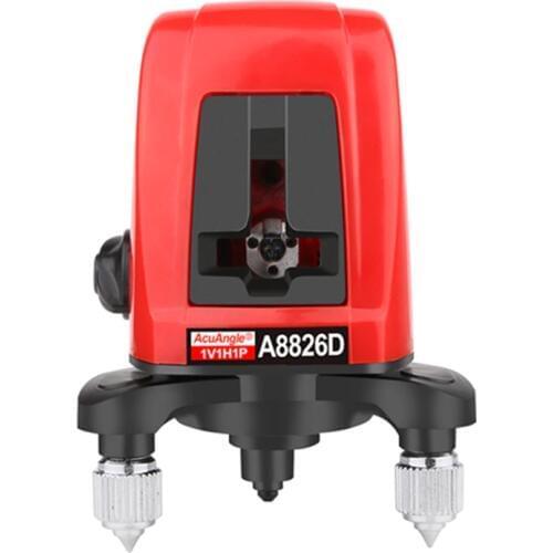 Mini Laser Level Meter 360 Degree Cross Red Laser 3D Self 2 Line Lasers Horizontal Vertical A8826D Tripod Levels Tools With Bag