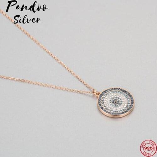 Fashion Charm 925 Sterling Silver Original 1:1 Copy, Simple Round Fashion Clavicle Chain Necklace Female Luxury Jewelry Gifts