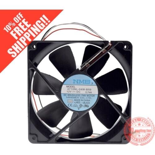 NEW NMB-MAT Minebea 4710NL-04W-B59 12025 12V 0.74A 12CM silence cooling fan