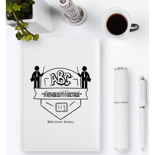 Personalized World Best Teacher 2020 Leather Organizer & Pen Gift Set-18