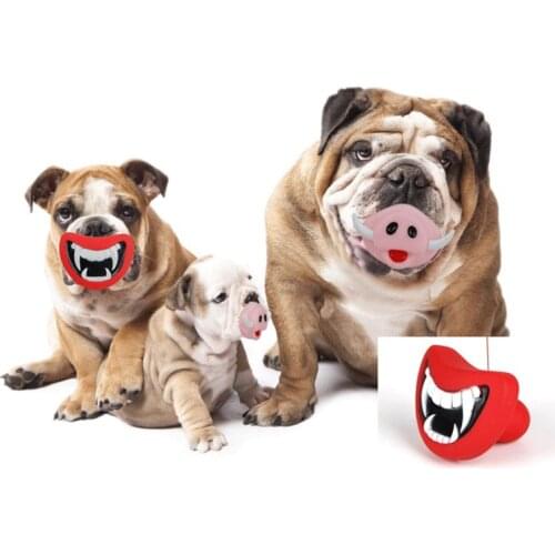 Devils Mouth Squeaky Toy Durable Safe Funny Squeak Dog Toys Devils Lip Sound Dog Playing Chewing Puppy Make Your Dog Happy