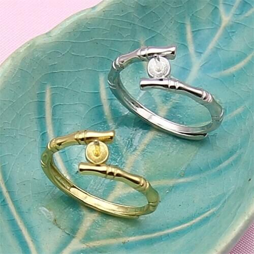 Charm New Style Ring Mountings Base Findings Component Jewelry Settings Parts for Pearls Stones Crystal Agate Coral