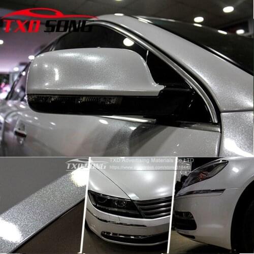Premium Glossy Pearl White/black Diamond Glitter Vinyl Wrap Roll Bubble Free For Car Wrapping Film