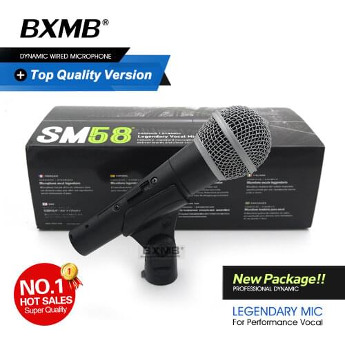 New Package! TOP Quality SM58S Professional Wired Microphone SM58SK Mic with Real Transformer Switch For Performance Live Vocals