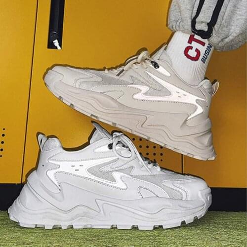 Luxury Mens Sneakers Breathable Damping Sports Shoes Men Casual Shoes Thick Sole Running Walking Shoes Trainers Sport Sneakers