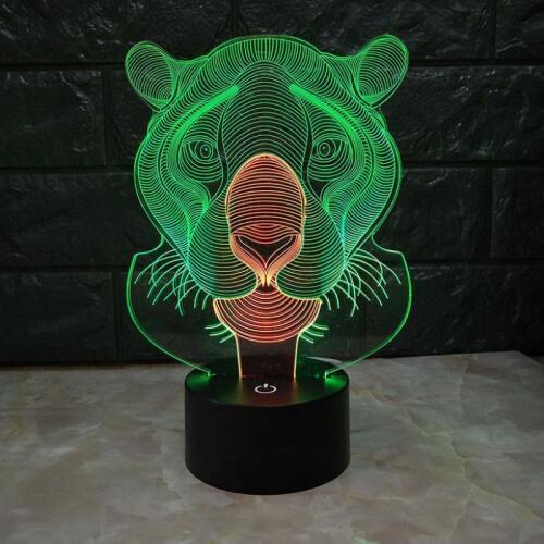 Classic Tiger Led 3d Night Light Creative Seven Color Touch Tv Filled Lamp Lovely 7 color change 3d Light