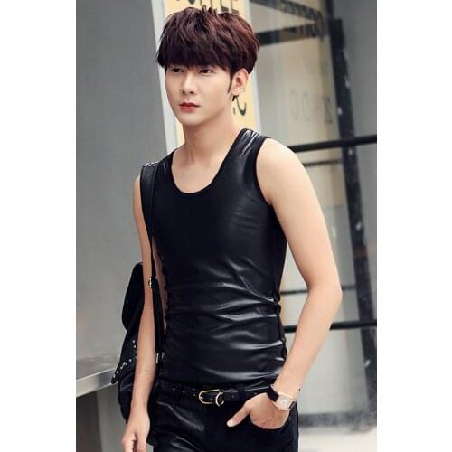 ZHQUNHUU Men's Leather Vests