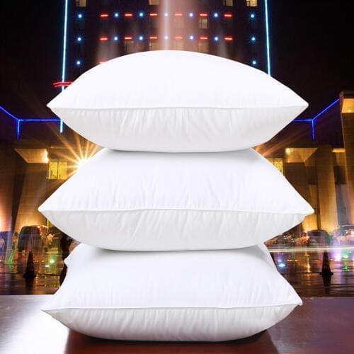 100% Cotton White Soft Hotel Sleeping Square Pillow Cushion Back Pillow Decoration 40cm 45cm 50cm 55cm
