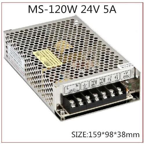 120W 24V 5A Compact Single Output Switching power supply for LED Strip light AC-DC Free Shipping