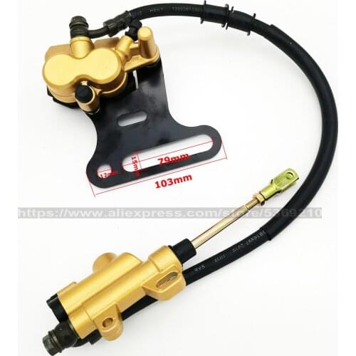 15MM Rear Hydraulic Brake Assembly Cylinder Caliper System For 50CC-125CC Dirt Pit Bike Accessories