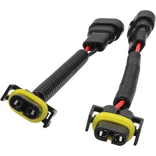 2pcs H11 Female to 9005 9006 Male Adapter Cable Wiring Harness for Car Headlights Fog Lights 8 inch Automobile Accessories