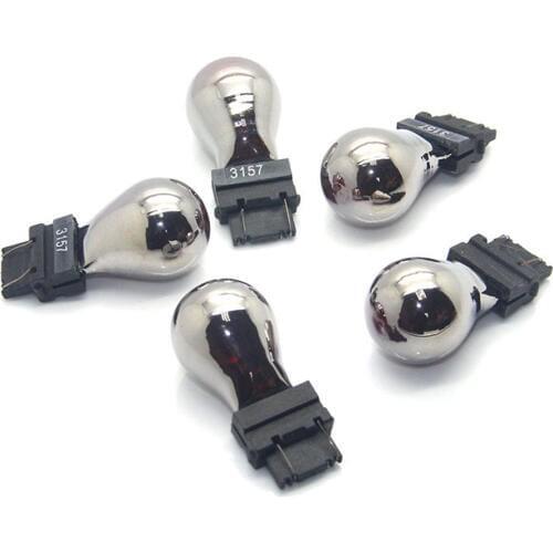 2017 hot sales ! 3157 3357 4057 4157 T25 Chrome Amber Back UP /Tail Light 2-Bulbs