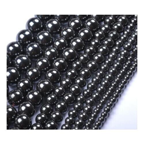 4 6 8 10 MM Free Shipping Natural Stone Black Gold Colorful ball Hematite crystal Beads can Pick Size For Jewelry Making