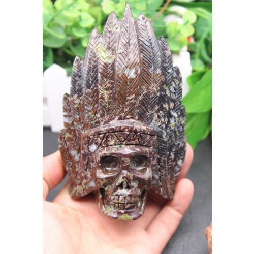 521 grams of natural quartz crystal carving skull to heal A6