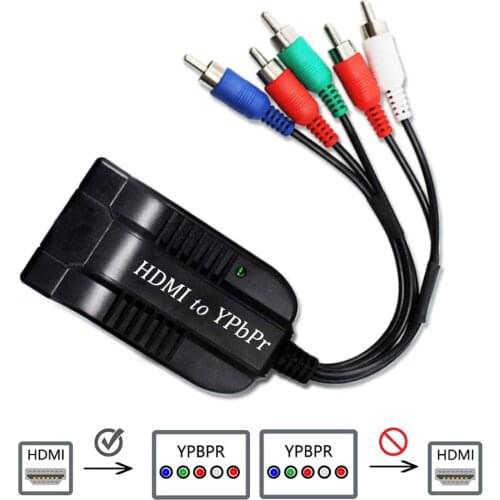 HDMI to Male YPbPr Converter 1080P with Resolution Switch Support OSD HDMI to 5RCA Component Video YPbPr RGB Converter Adapter