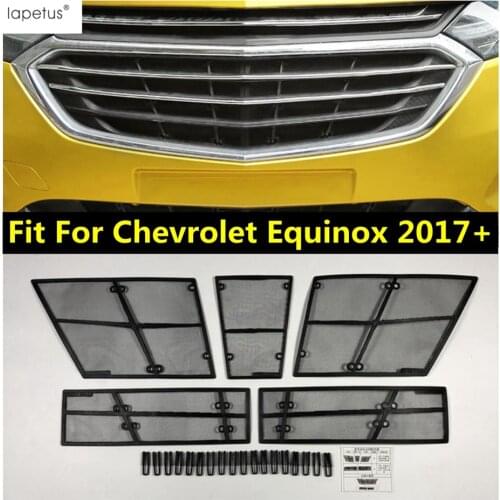 Lapetus Accessories Fit For Chevrolet Equinox 2017 2018 2019 2020 Front Insect Mesh Nets Grille Protect Molding Cover Kit Trim