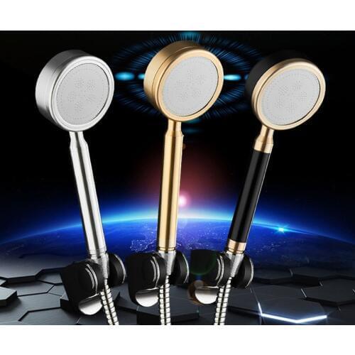 Aluminum Bathroom Shower Head Handheld Booster High Pressure Showerhead Rain Shower Nozzle Washable Bathroom Accessories