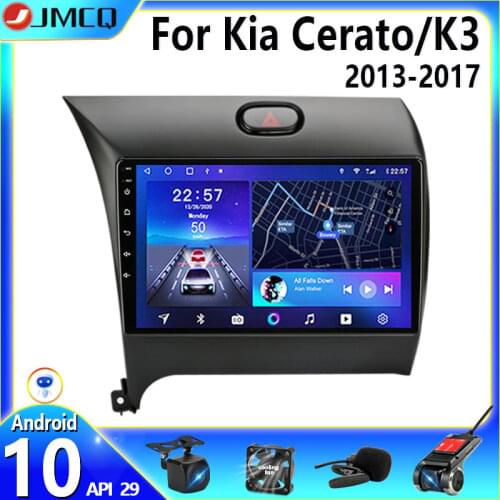 JMCQ Android 10.0 Car Radio For Kia K3 Cerato 3 Forte 2013-2017 Multimedia Video Player 2din Navigation GPS Split Screen Stereo