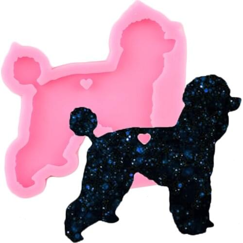 Shiny Dog 8 Different Shapes Silicone Molds DIY Animals Key Chain Epoxy Resin Crafting Molds Pendant Jewelry for Keychains Mold