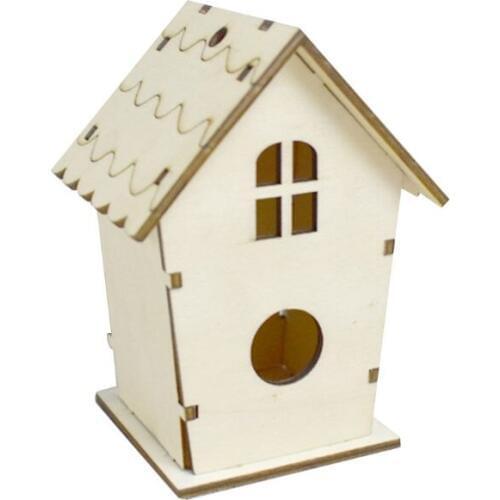 Wooden Bird House Nest DIY Handmade Crafts Decorative Simulated Box for Bluebird Outdoor Birdhouse Home Garden Decor C42