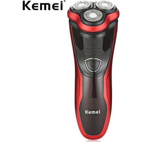 Kemei-9013 Electric Wasbare Shaver Rechargeable Rotary Men Razor Shaver with 3D Shaving Heads Hair Removal Scheren Machine