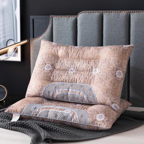 Physiotherapy Neck Pillow Cassia Seed Filling Helps Sleep Pillow Soft Sleep Bedside Pillow at Home and Hotel
