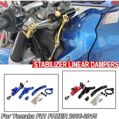 Motorcycle Accessories Steering Damper Bracket Set Stabilizer Linear Dampers Mounting Support 2006-2015 For Yamaha FZ1 FAZER