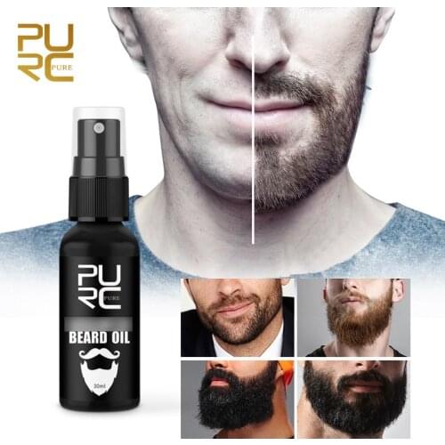 PURC 30ml Man Growth Beard Oil Grow Beard Thicker & More Full Thicken Hair Beard Oil For Men Beard Grooming Treatment Beard Care