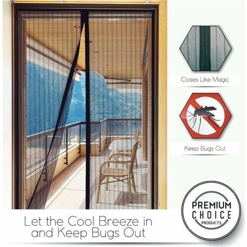 Mosquito Door Window Curtain Net Mesh Screen Anti-Insect Fly Bug Magnetic Closer
