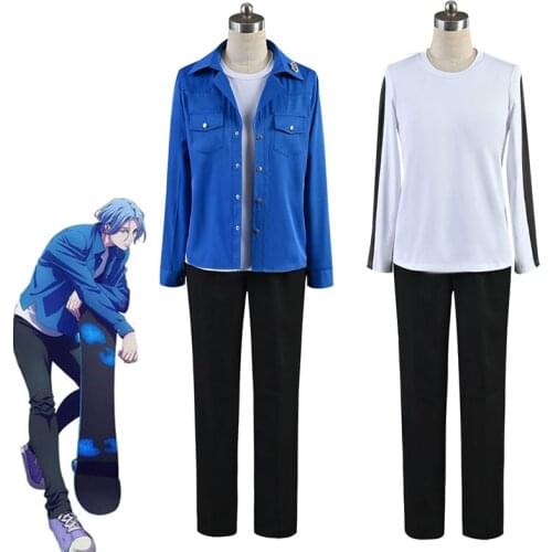 SK8 the InfInIty Langa Hasegawa Cosplay Coat Pants Wig Shoes Full Sets Halloween SK Eight Synthetic Hair for Women and Mens