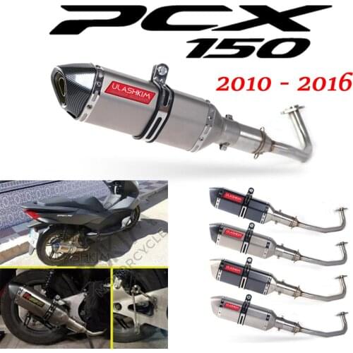 PCX 125 150 Motorcycle Scooter Exhaust Muffler Full System Middle Pipe Slip-On Escape Fit For HONDA PCX125 PCX150 2014-2017