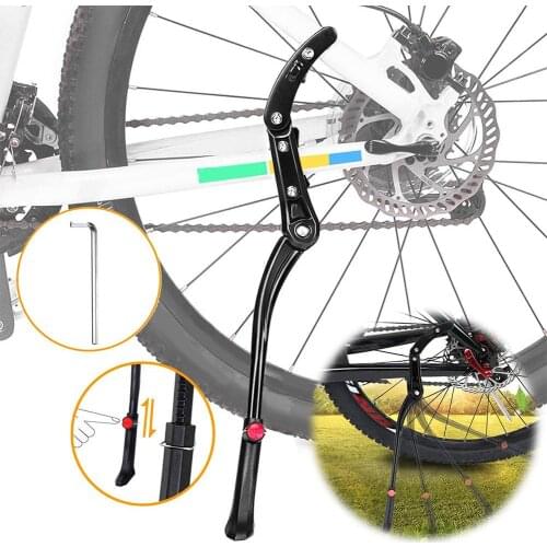 MTB Road Bike Kickstand Adjustable Rear Kickstand Parking Racks Side Bracket For 24-26 Inch Mountain BMX Folding Bicycle Parts