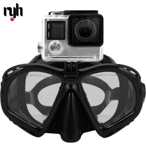 GloryStar Professional Underwater Camera Diving Mask Scuba Snorkel Swimming Goggles for GoPro Xiaomi SJCAM OSMO SJ Sports Camera