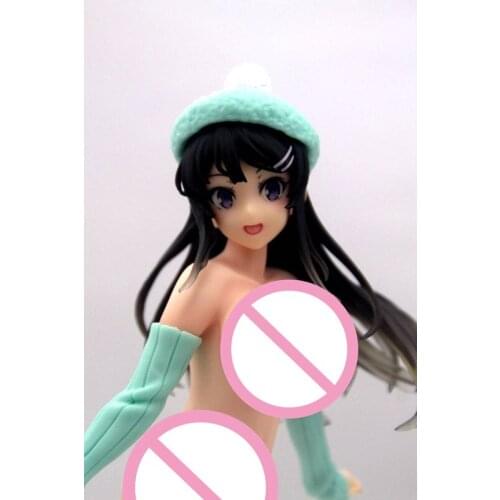 Sakurajima Mai huge breast 1/6 naked anime figure sexy anime girl figure