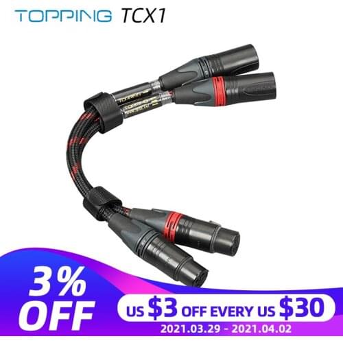 TOPPING TCX1 Audiophile 6N Single Crystal Copper XLR Balanced Line XLR Professional Audio Cable