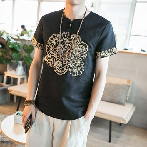 Traditional chinese clothing for men male Chinese mandarin collar shirt blouse wushu kung fu outfit tops linen shirt TA386