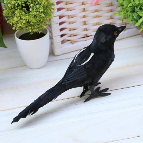 High Quality Fake Magpies+Blackbird,Decorative Artificial Feather Birds,DIY Craft Bird For Christmas Decoration,Birthday Party