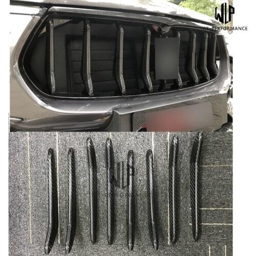 High Quality Dry Carbon Fiber Grill Accessories Stick-on Car Body Kit For Maserati Levante Car Styling Free shipping