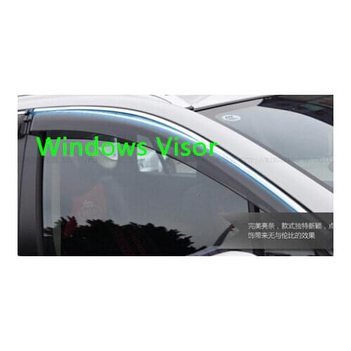 Higher star 4pcs car Windows visor,Rain eyebrow,car shelter with bright trim for Suzuki S-cross 2014-2015