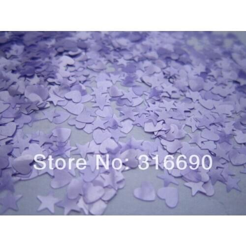 Star & Heart Purple mix Solvent Resistant Paillette
