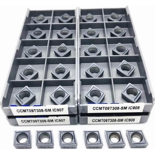 10PCS CCMT09T308 SM IC907 IC908 32.51 Internal Turning Tool Carbide Insert Lathe Parts Tool Cutting Tool CNC Tool Tokarnyy CCMT