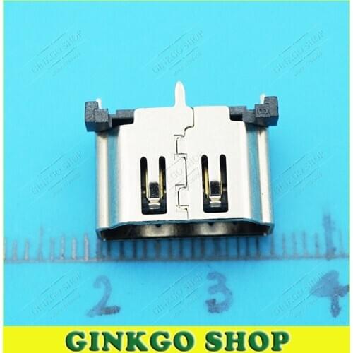 10pcs/lot 180 Degree HDMI-compatible Female Jack Connector for Tablet PC 19Pins SMT Type 3 feet fixed