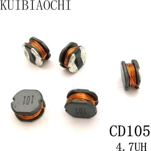 10pcs/LOT SMD Power Inductor CD105 4.7UH 4R7 10*9*5.4mm Unshielded winding inductor