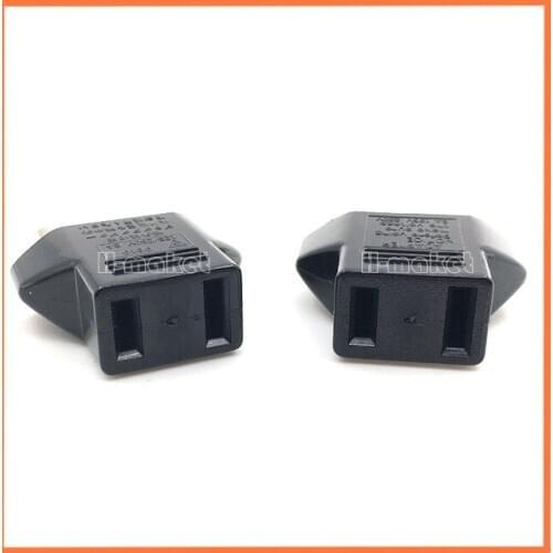 100pcs power Adapter 6A 125~250V Universal US TO EU AC Power Plug Travel Converter Electrical Socket Outlet 2 Round Pin