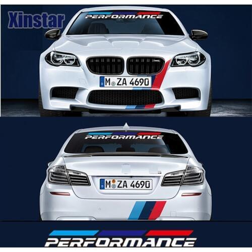 2pcs M power performance car windows sticker for BMW F30 F10 316 318 320 330 335 520 530 550 750 E46 E60 E90 E36 E70