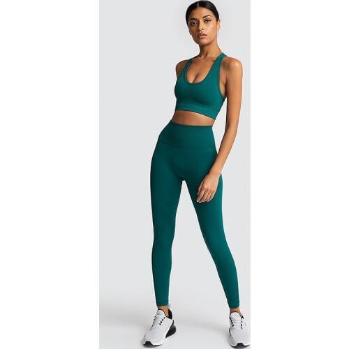 2PCS Energy Seamless Yoga Sets High Waist Gym Tights Leggings+Bra Sports Suit Workout Sport Running Sportswear Cloths Leggings