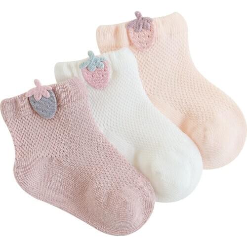 Baby Socks Summer Thin Cotton Cute Super Cute Newborn Baby Summer Mesh Boys And GIrls Stockings