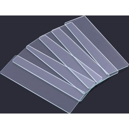 50 Pcs 7101 Polished Edge Microscope Slides for Preparation of Specimen Glass Cover Slips Optical Instruments Microscope T5UC